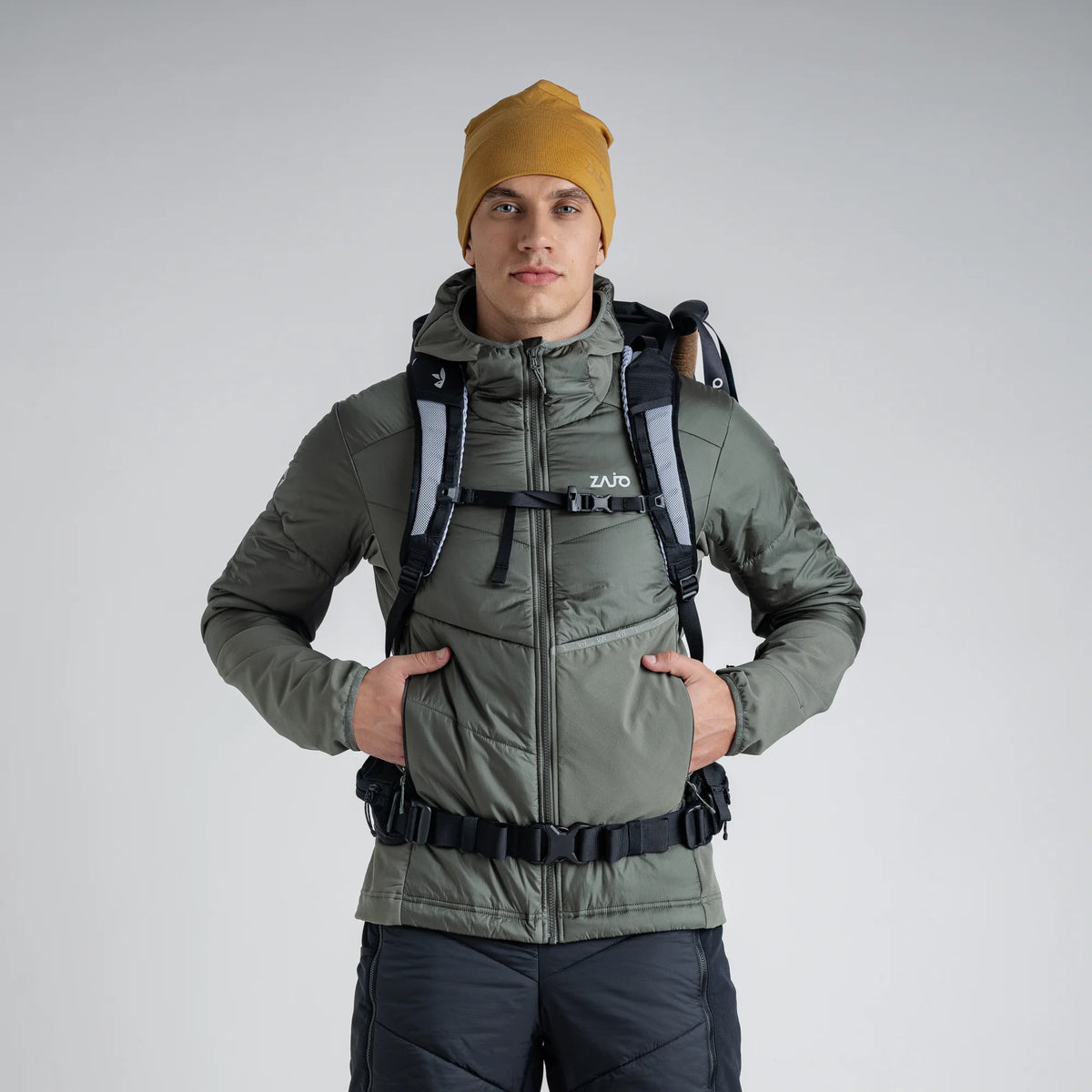 Spiro Men's Insulated Hybrid Jacket — Grey Navy