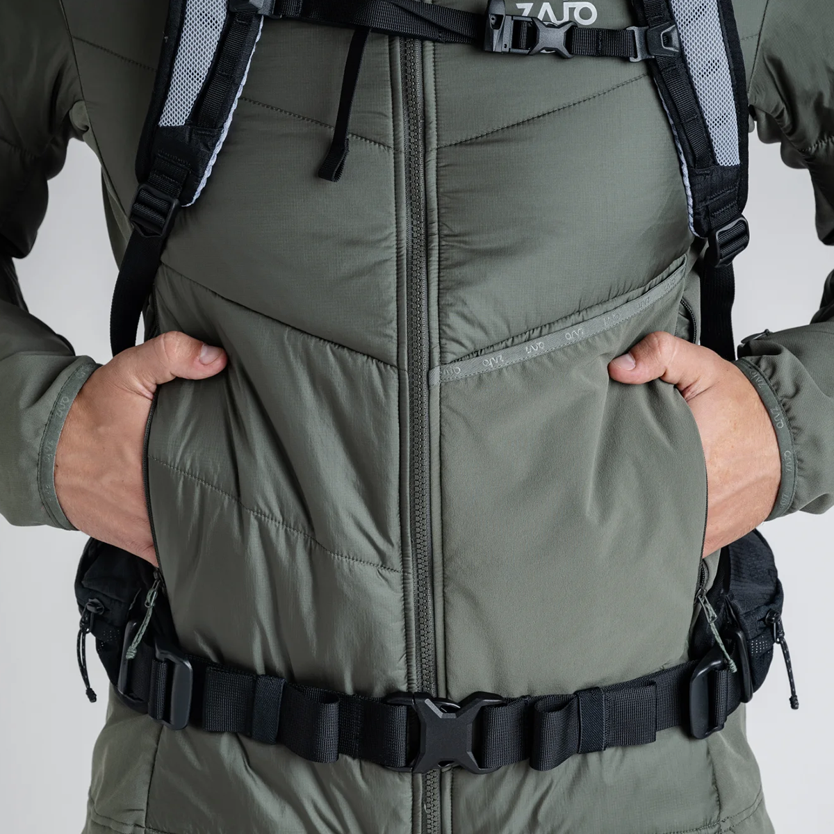 Spiro Men's Insulated Hybrid Jacket — Thyme Green