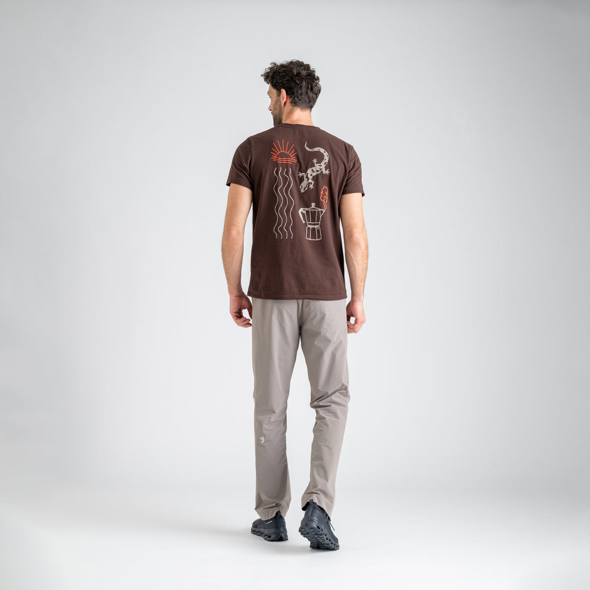 Arbo Men's Organic Cotton T-shirt — Beige Air