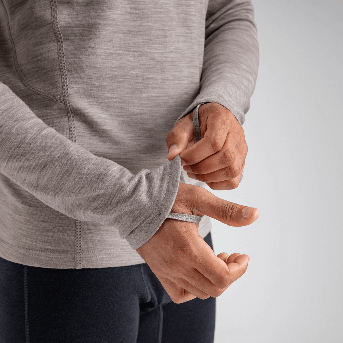 Hejma Men's Merino Longsleeve — Taupe Beige