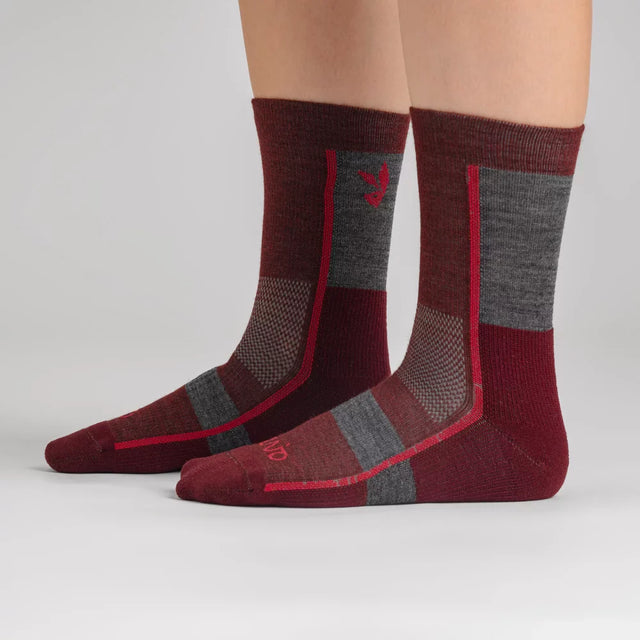 Hejma Merino Mid Socks — Decadent Red