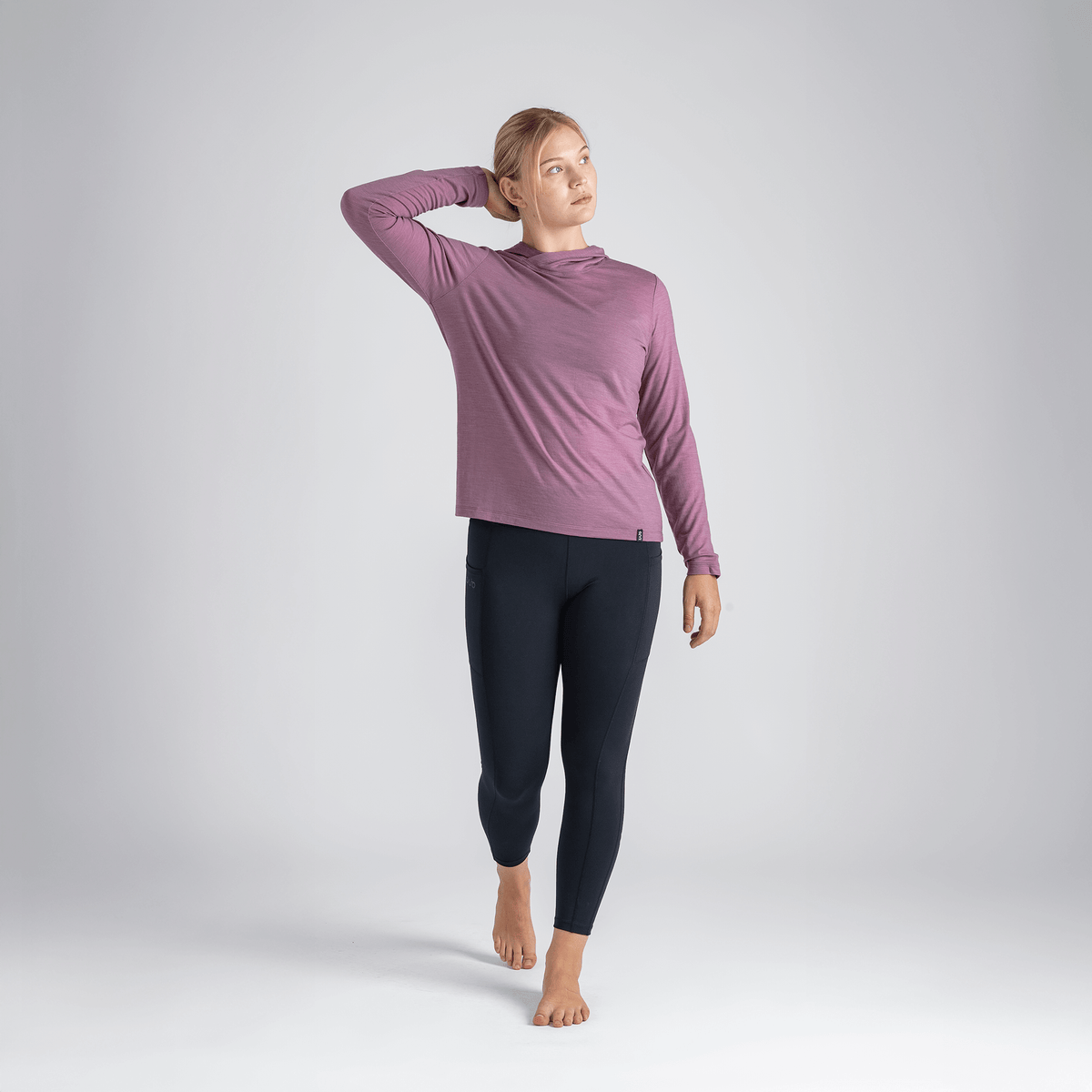 Kora Women's Merino Hoodie — Iced Mauve