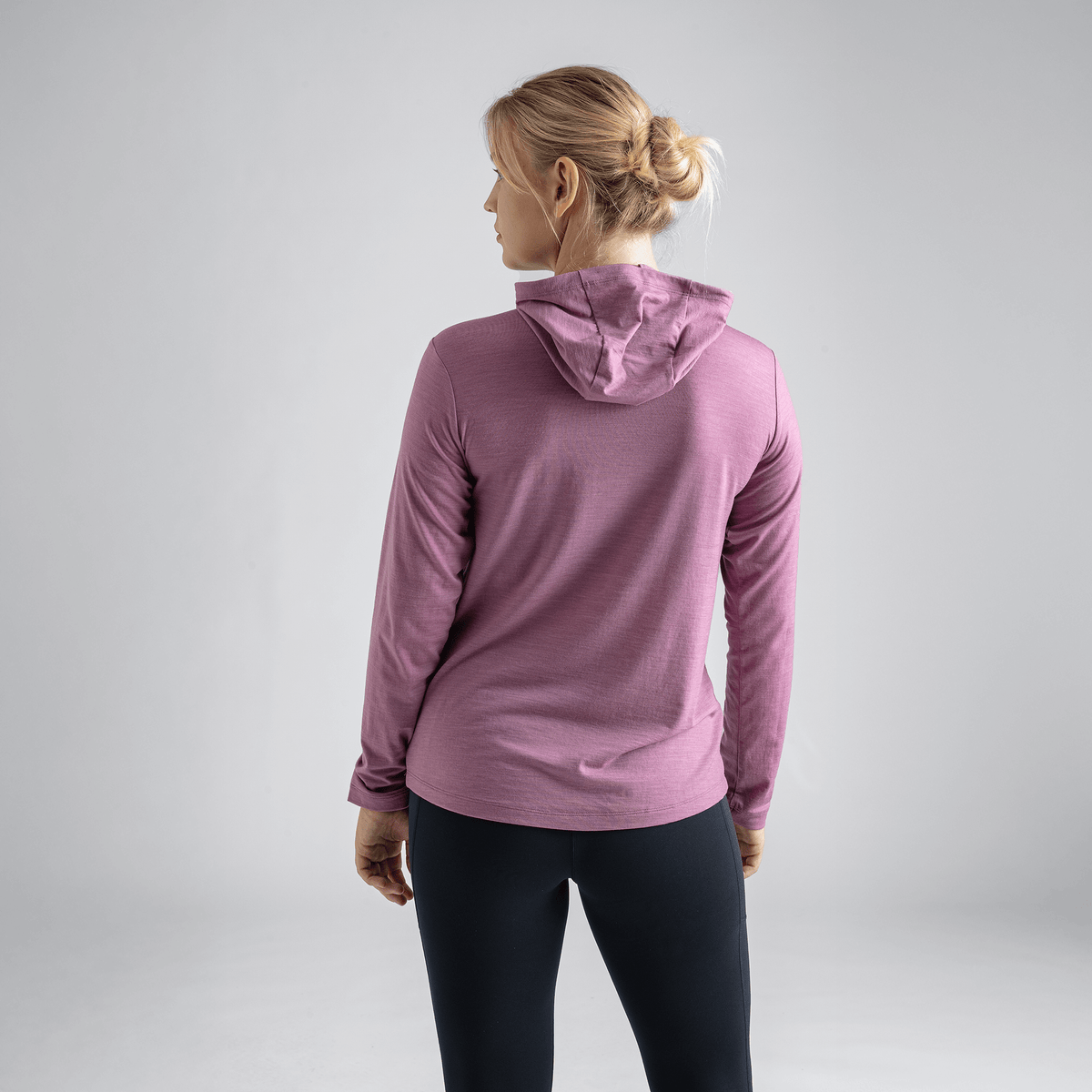 Kora Women's Merino Hoodie — Grey Navy