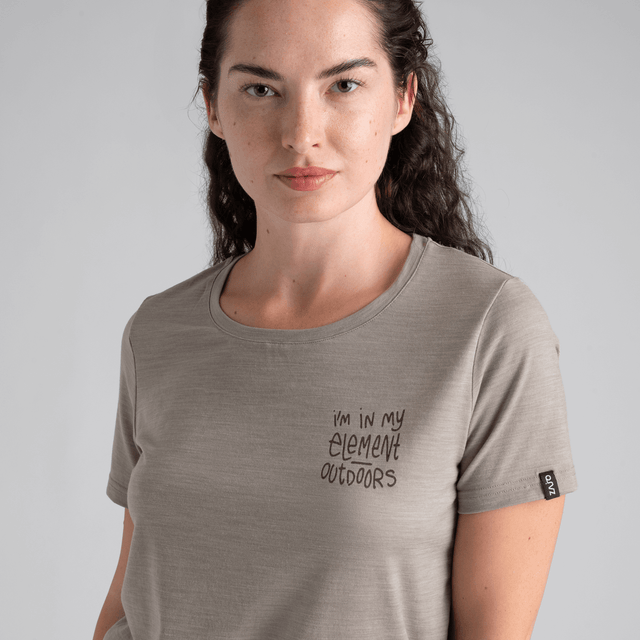 Kora Women's Merino T-shirt — Iced Mauve