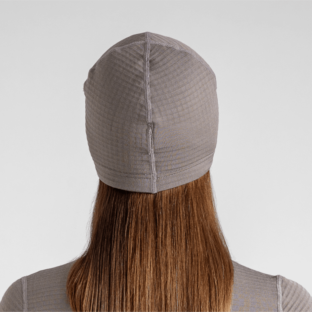 Kovri Merino Grid Beanie — Taupe Beige
