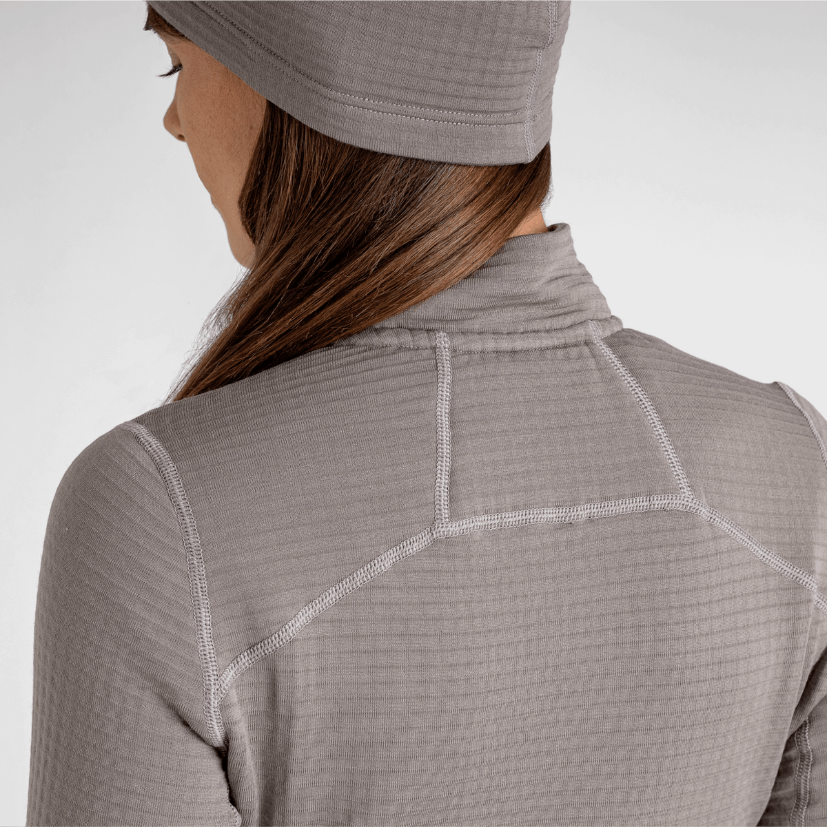 Kovri Women's Merino Grid Jacket — Earth Red
