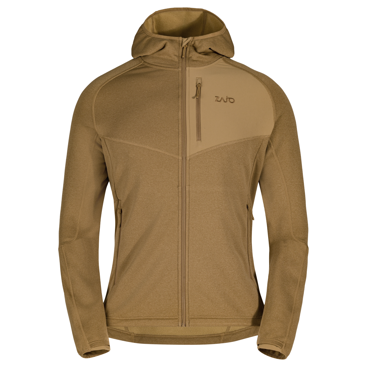 Amiko Men's Fleece Hooded Jacket — Golden Brown