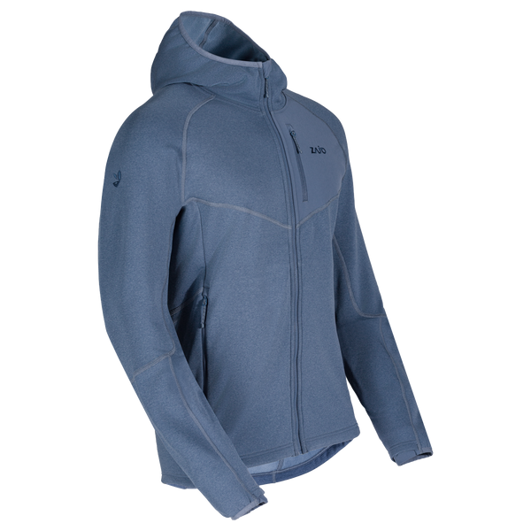 Amiko Men's Fleece Hooded Jacket — Harbor Blue