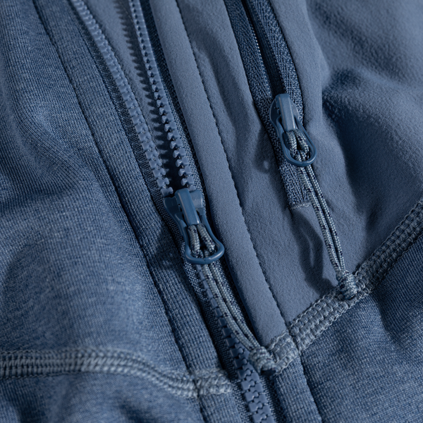 Amiko Men's Fleece Hooded Jacket — Harbor Blue