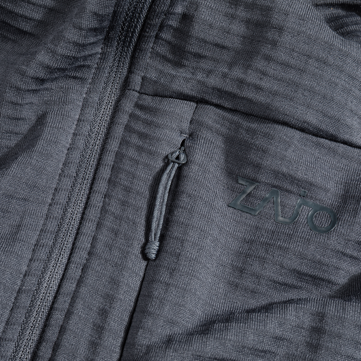 Kovri Men's Merino Grid Jacket — Grey Navy