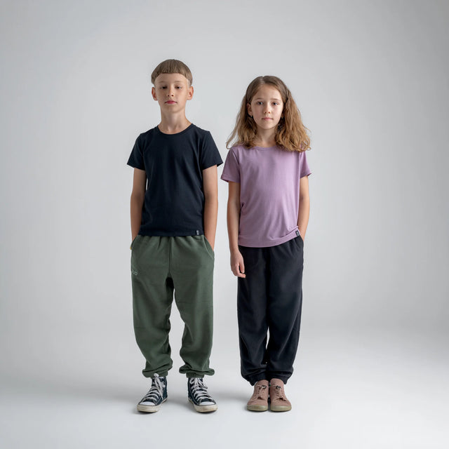 Amo Kid's Merino T-shirt — Black