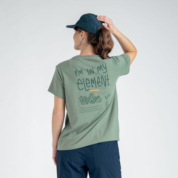 Arbo Women's Organic Cotton T-shirt — Brown Fire