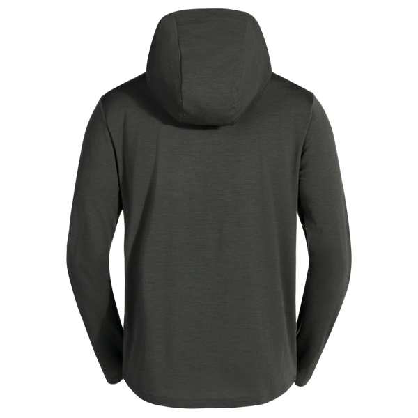 Kora Men's Merino Hoodie — Black Olive