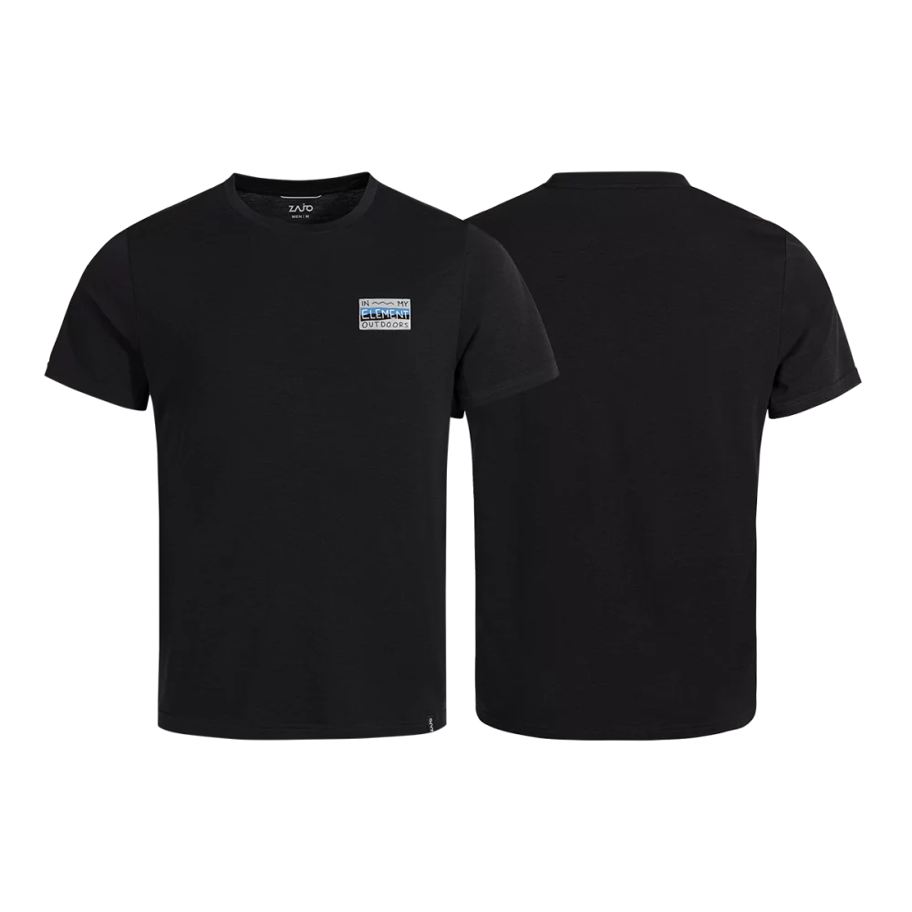 Kora Men's Merino T-shirt — Black Element