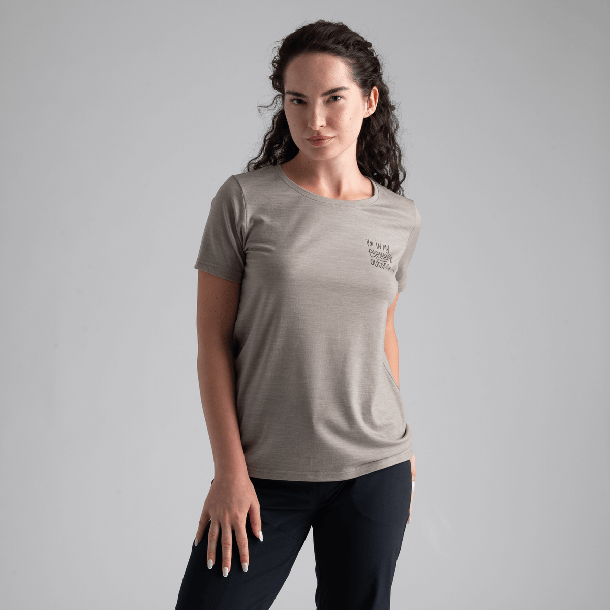 Kora Women's Merino T-shirt — Falcon Grey