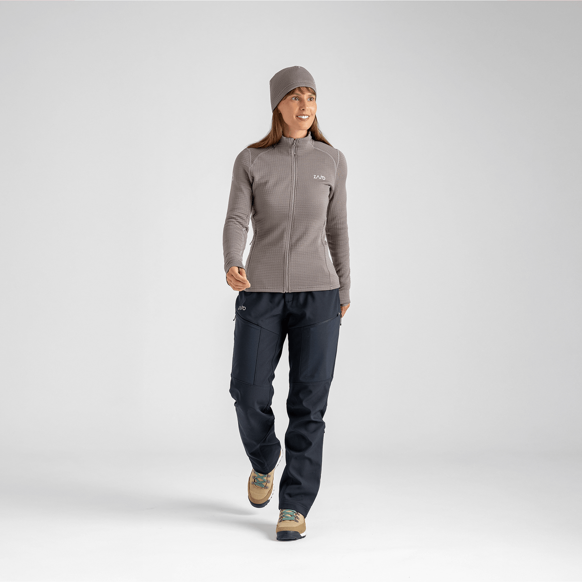 Kovri Women's Merino Grid Jacket — Taupe Beige