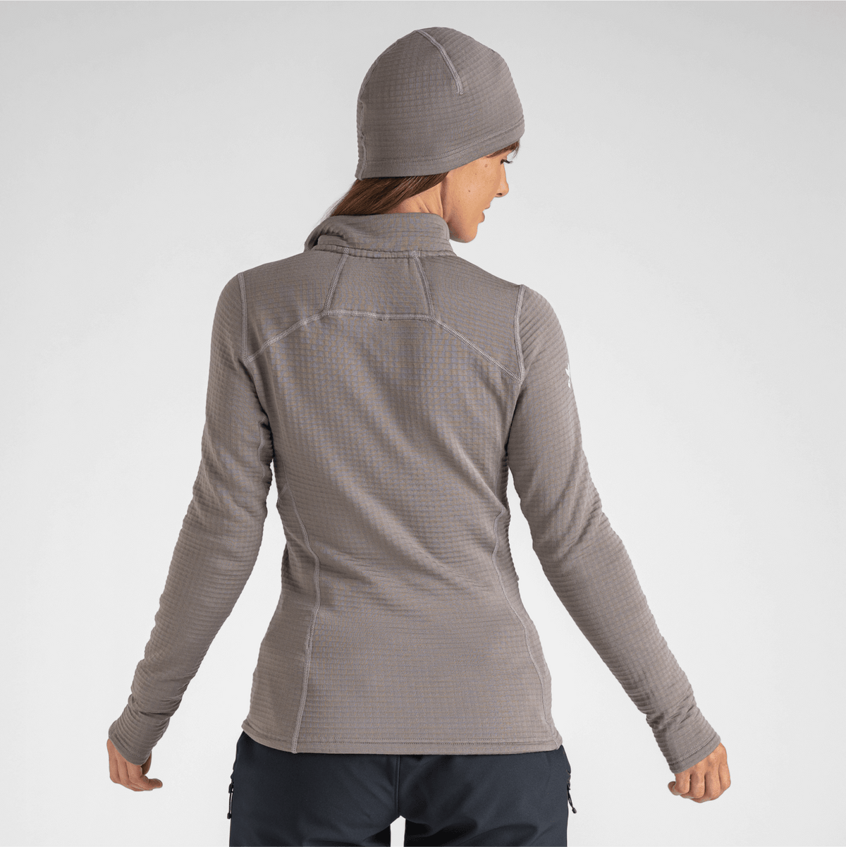 Kovri Women's Merino Grid Jacket — Earth Red