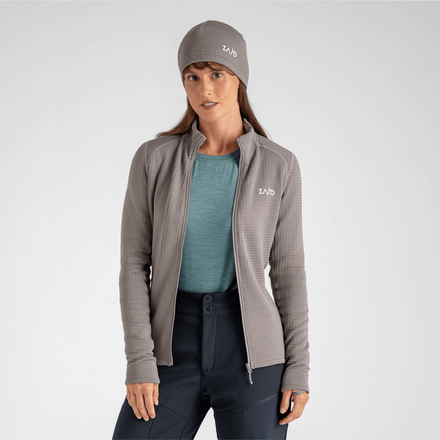 Kovri Women's Merino Grid Jacket — Golden Brown
