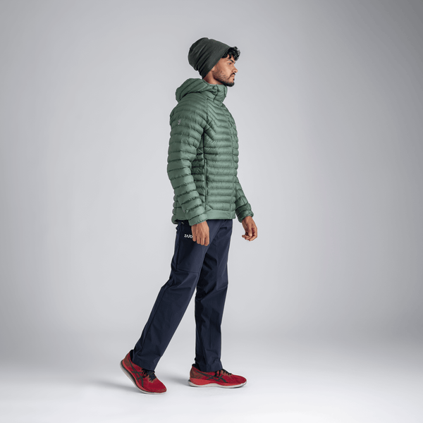 Nubaro Men's Insulated Hooded Jacket — Golden Brown