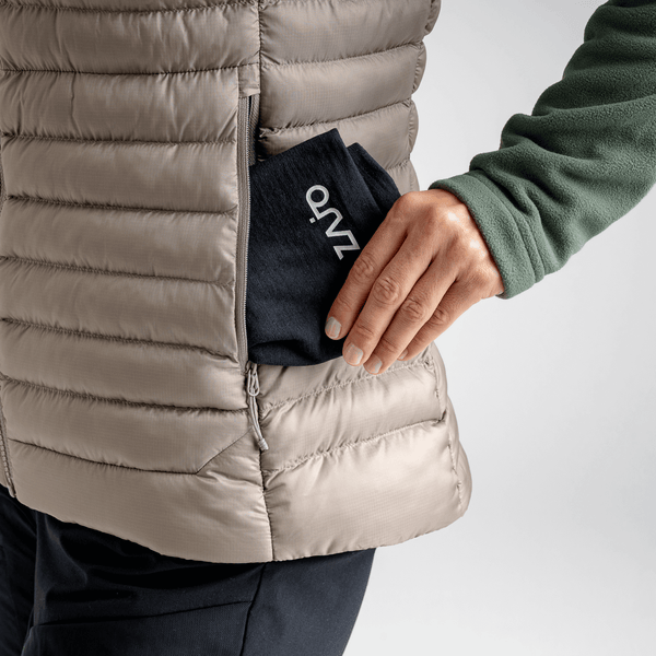 Nubaro Women's Insulated Vest — Taupe Beige