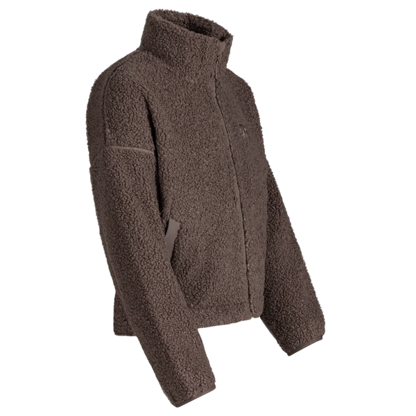 Palpo Kid's Pile Fleece Cropped Jacket — Cocoa Brown