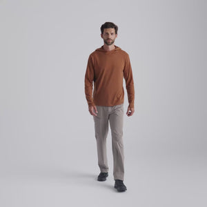 Kora Men's Merino Hoodie — Black Olive