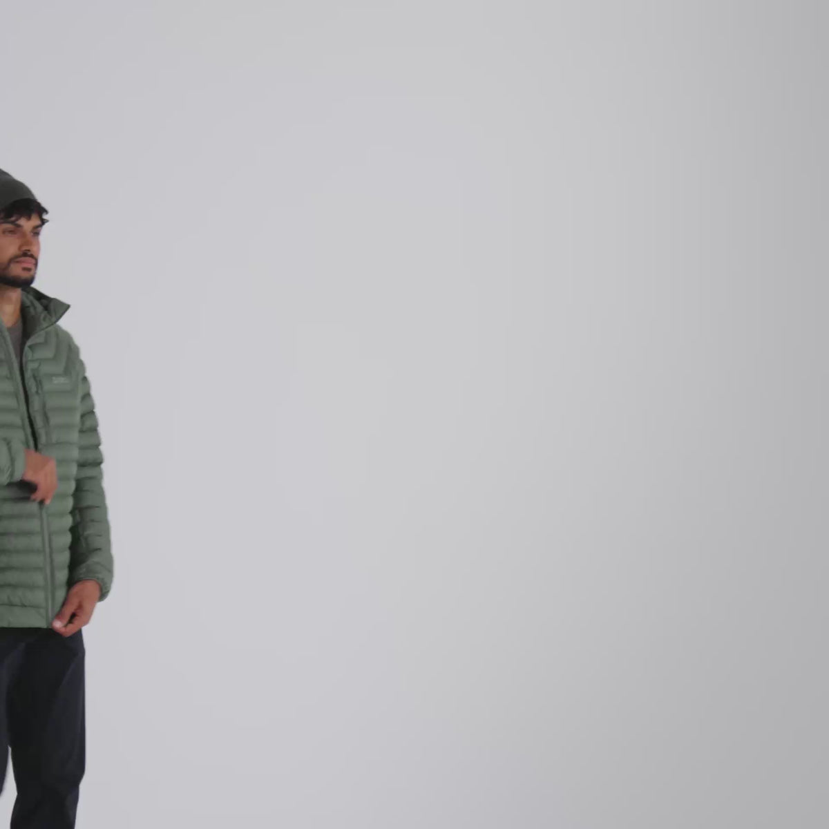 Nubaro Men's Insulated Hooded Jacket — Black