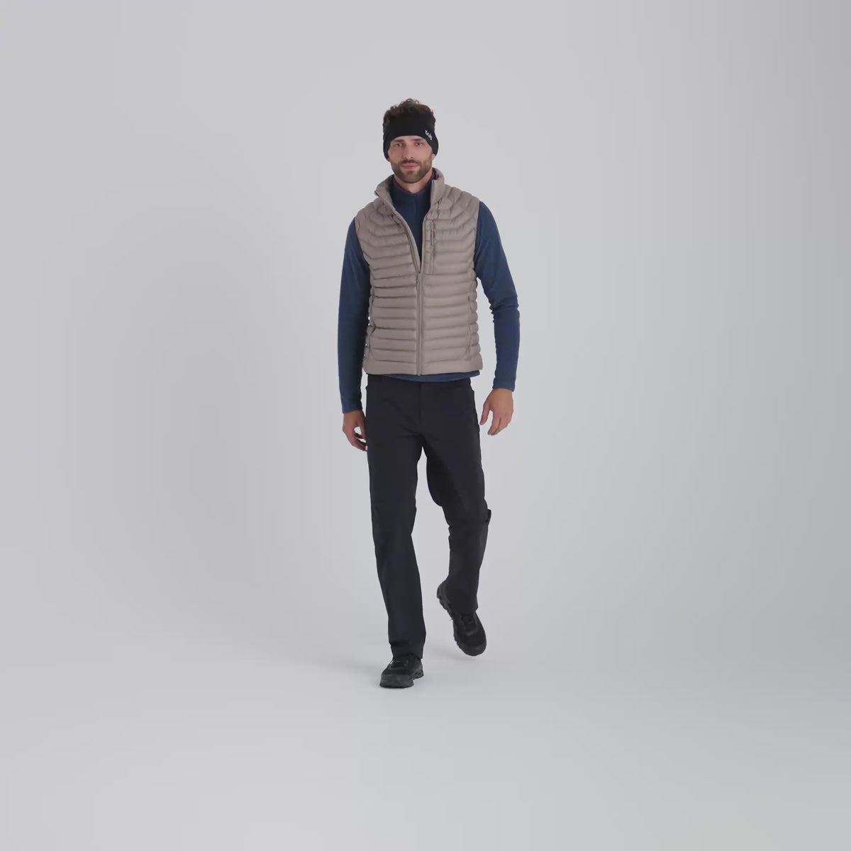Nubaro Men's Insulated Vest — Black