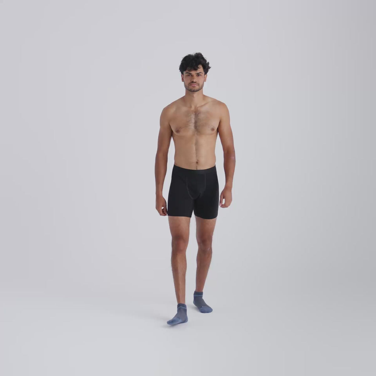 Senti Men's Merino Boxer Briefs Long — Dark Navy