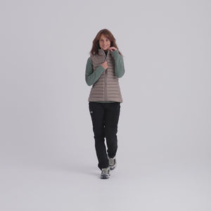 Nubaro Women's Insulated Vest — Taupe Beige