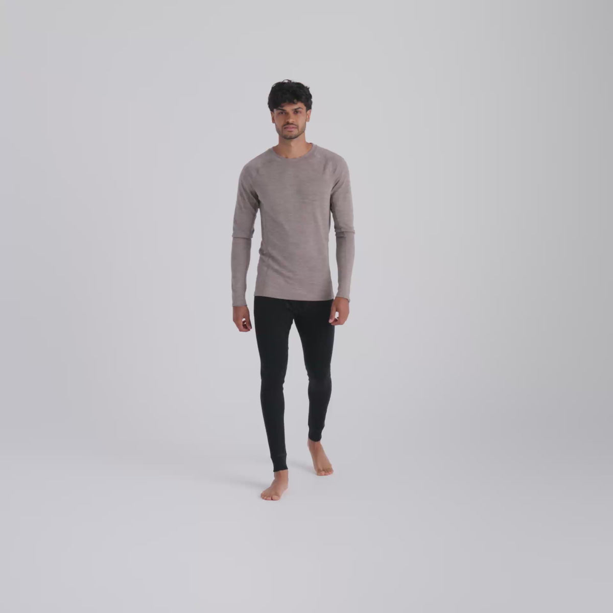 Hejma Men's Merino Longsleeve — Taupe Beige