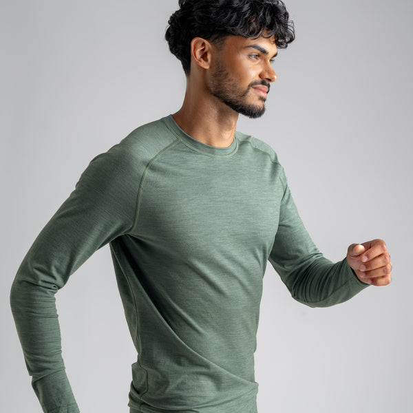 Senti Men's Merino Longsleeve — Dark Navy