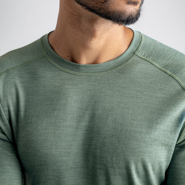 Senti Men's Merino Longsleeve — Amber Gold