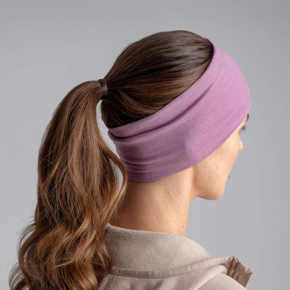 Senti Merino Headband — Grey Navy